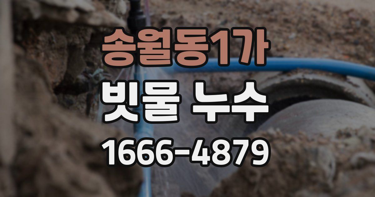 송월동1가 빗물 누수