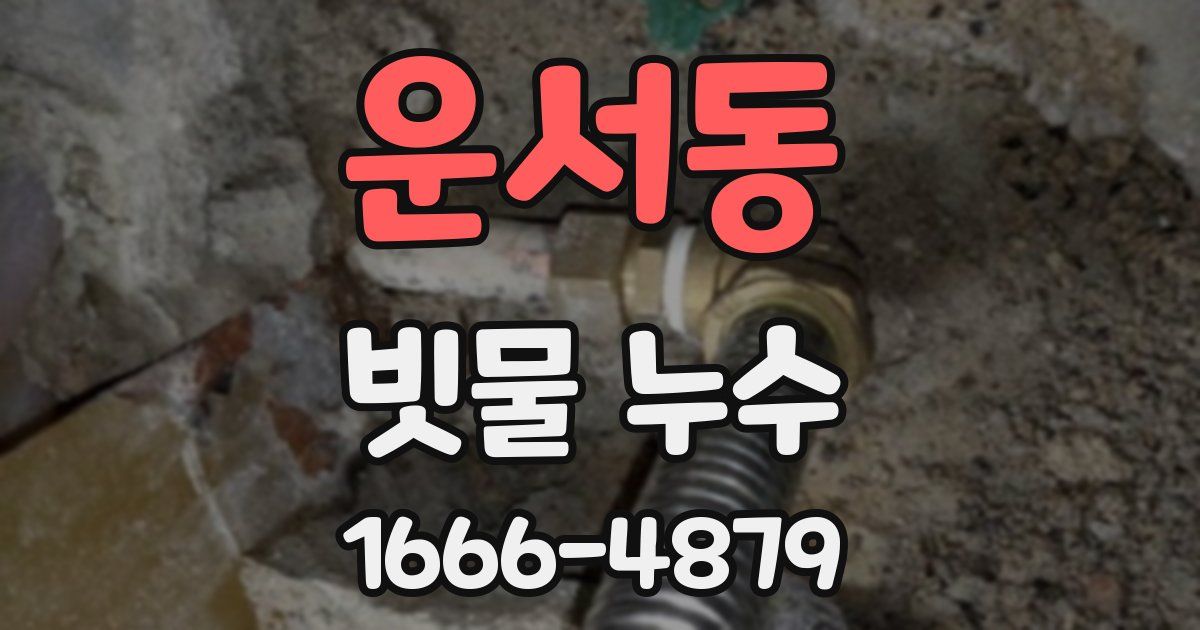 운서동 빗물 누수