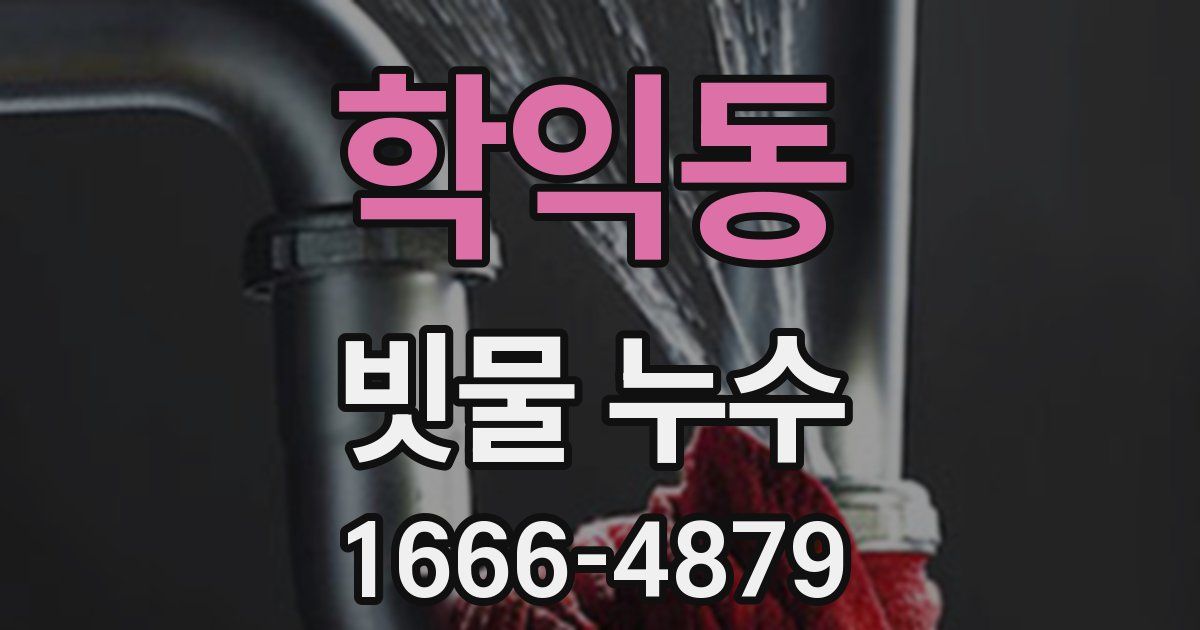 학익동 빗물 누수