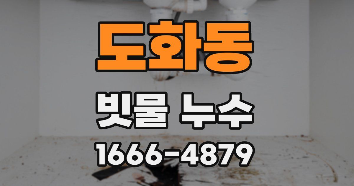 도화동 빗물 누수