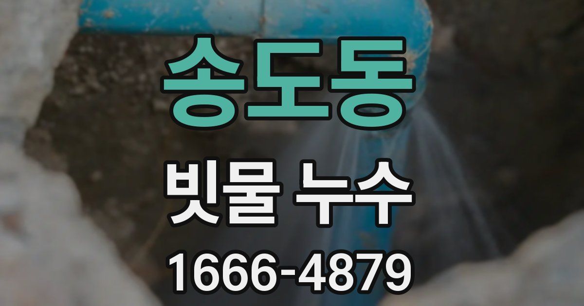 송도동 빗물 누수