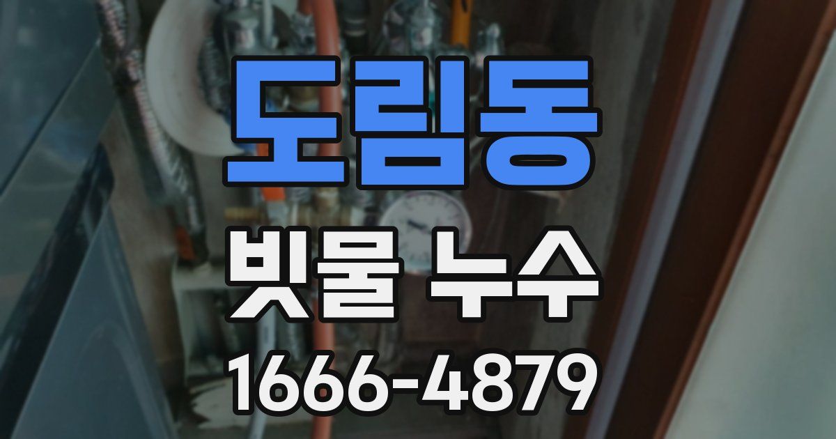 도림동 빗물 누수