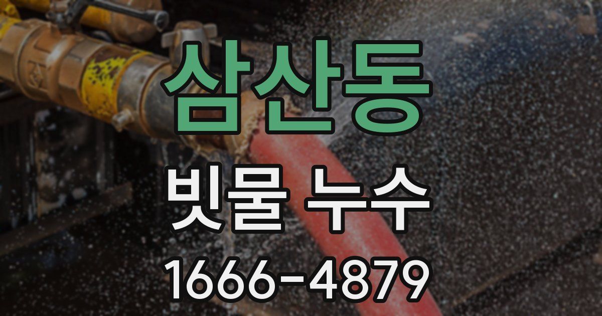 삼산동 빗물 누수