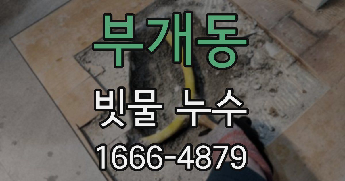 부개동 빗물 누수