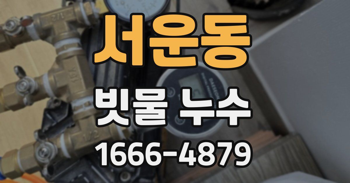 서운동 빗물 누수