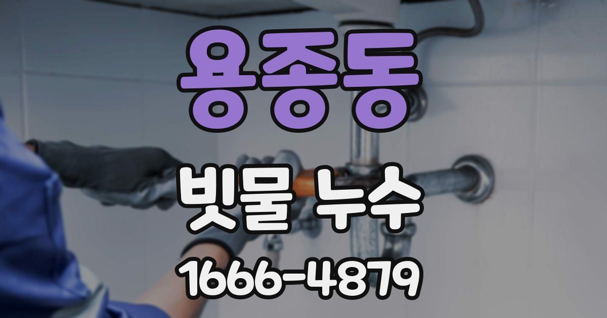 용종동 빗물 누수