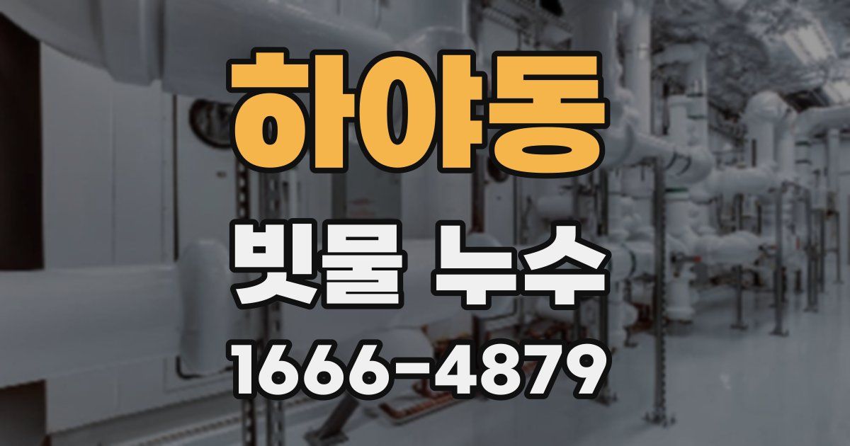 하야동 빗물 누수