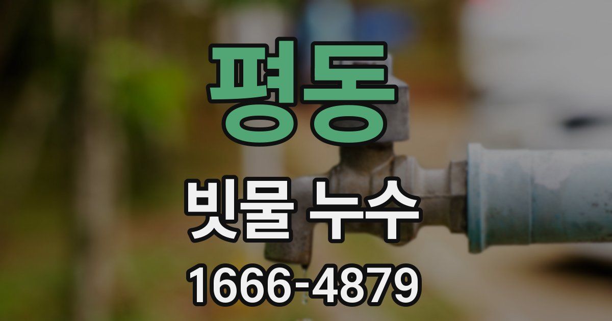 평동 빗물 누수