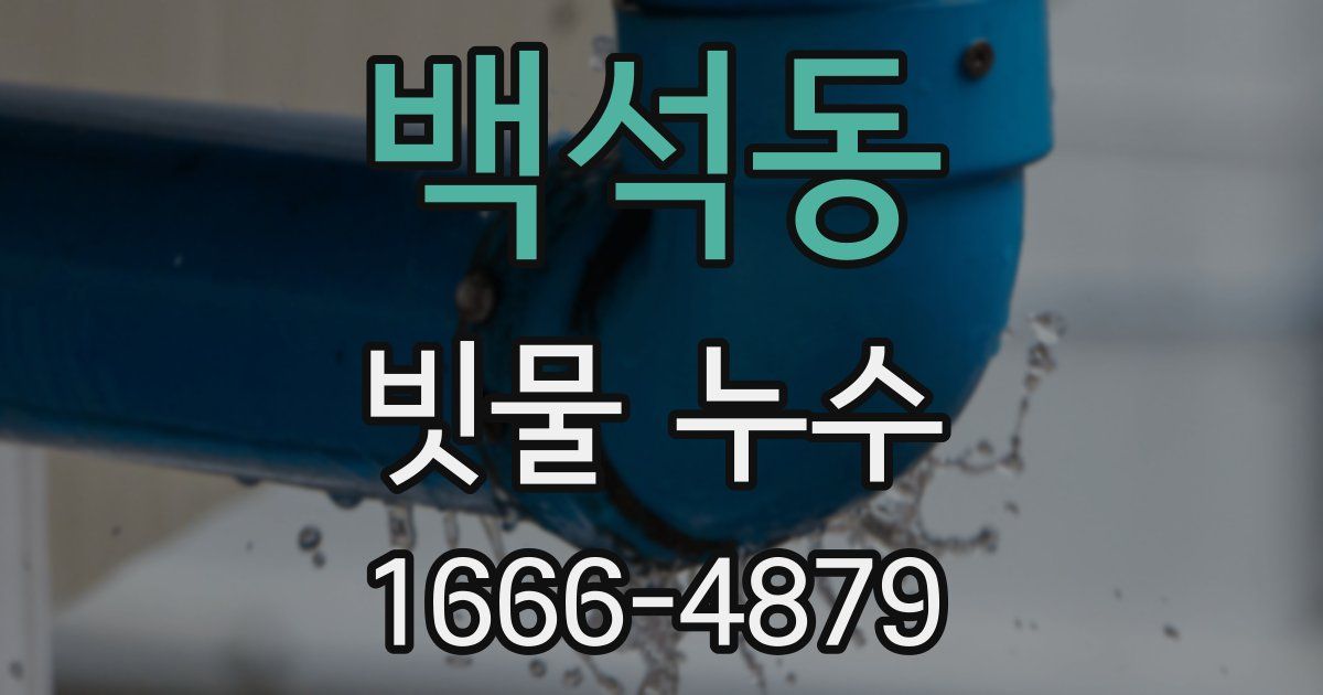 백석동 빗물 누수