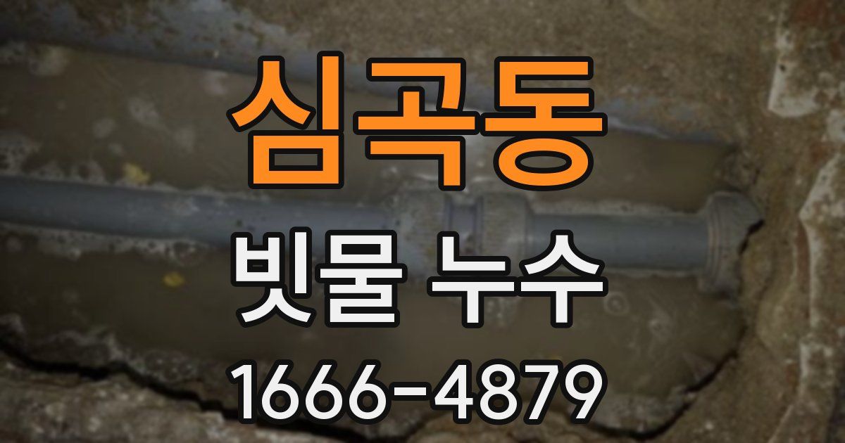 심곡동 빗물 누수
