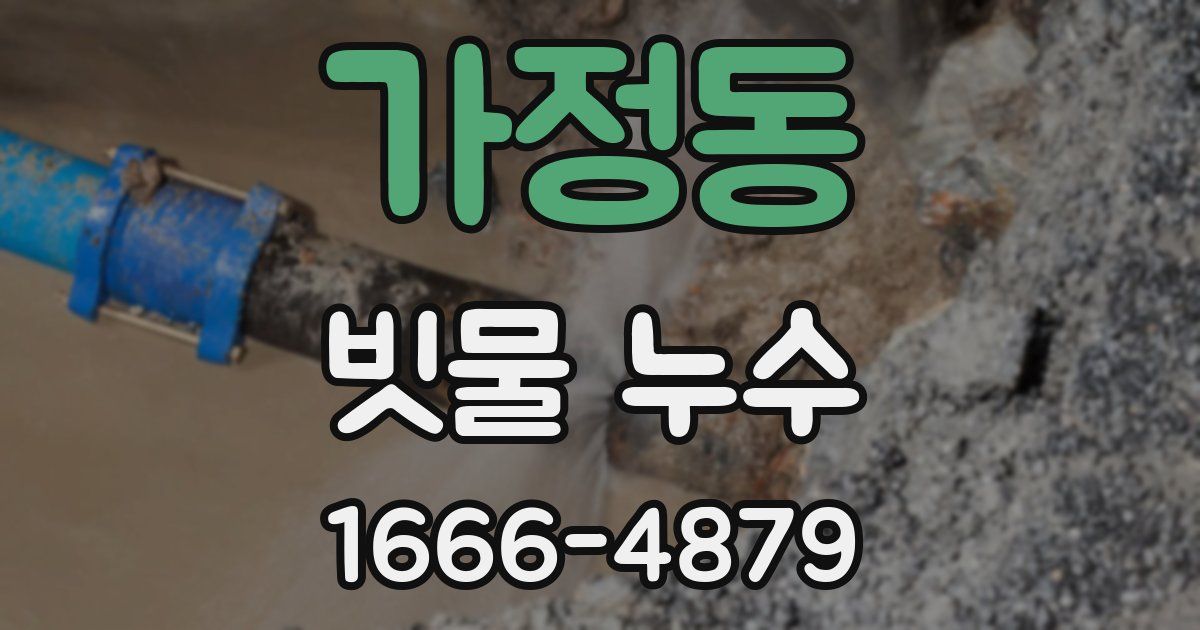 가정동 빗물 누수