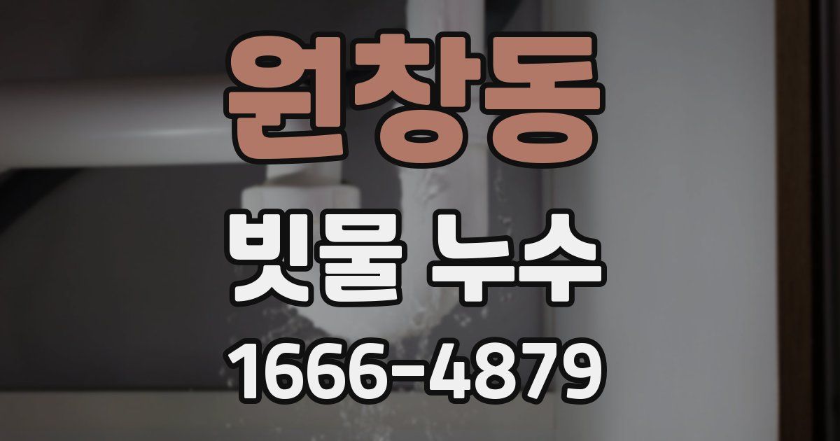 원창동 빗물 누수