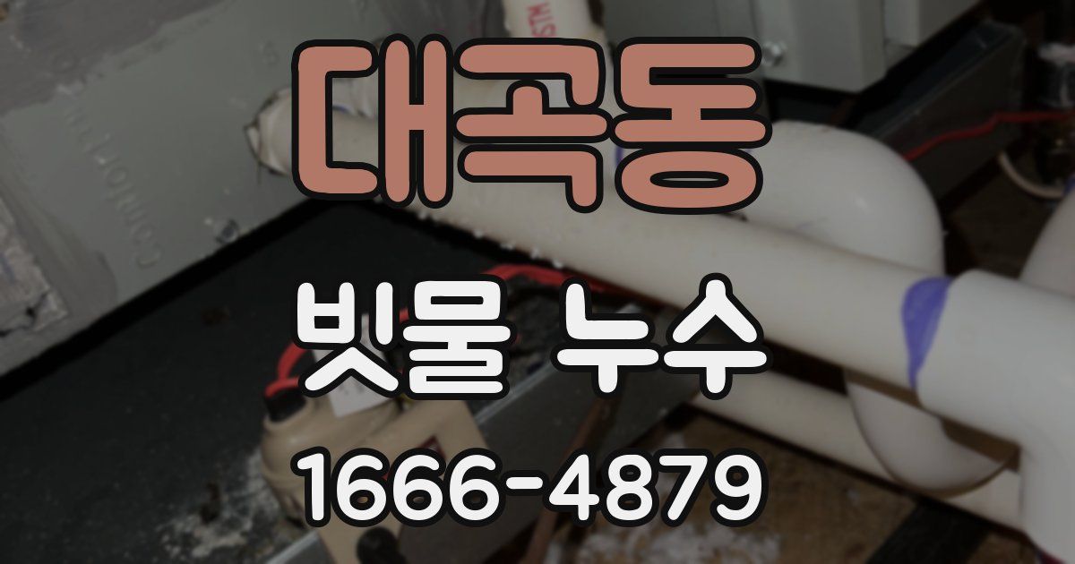 대곡동 빗물 누수