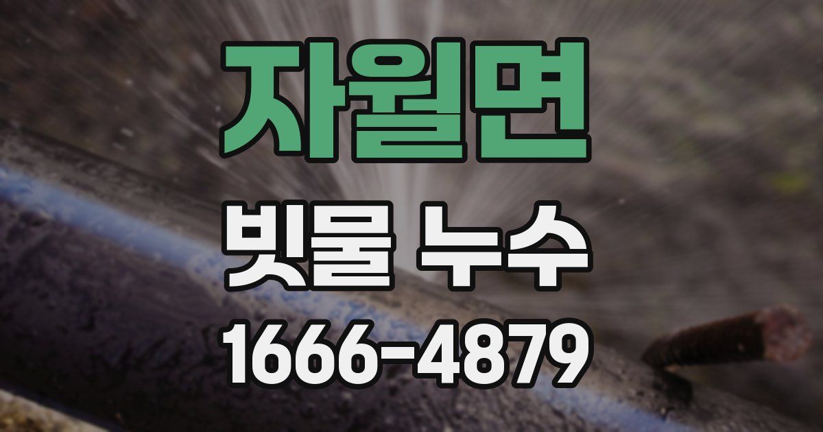 자월면 빗물 누수