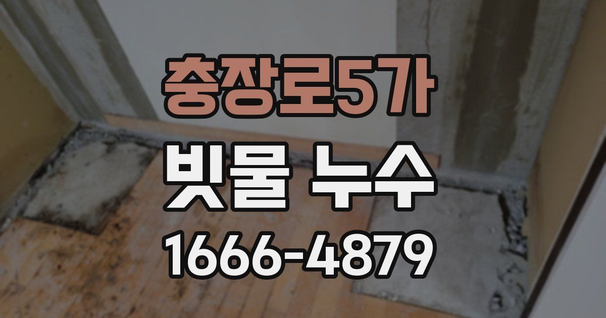 충장로5가 빗물 누수