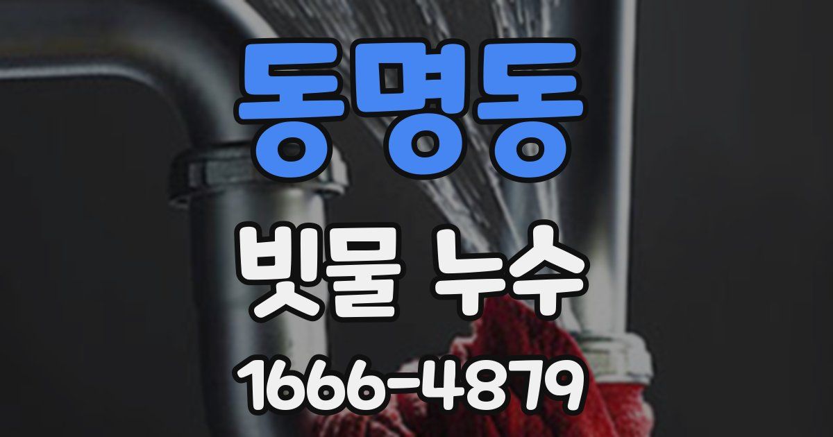 동명동 빗물 누수