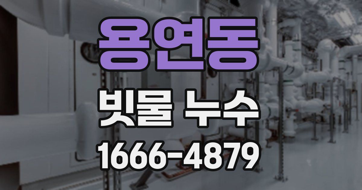 용연동 빗물 누수
