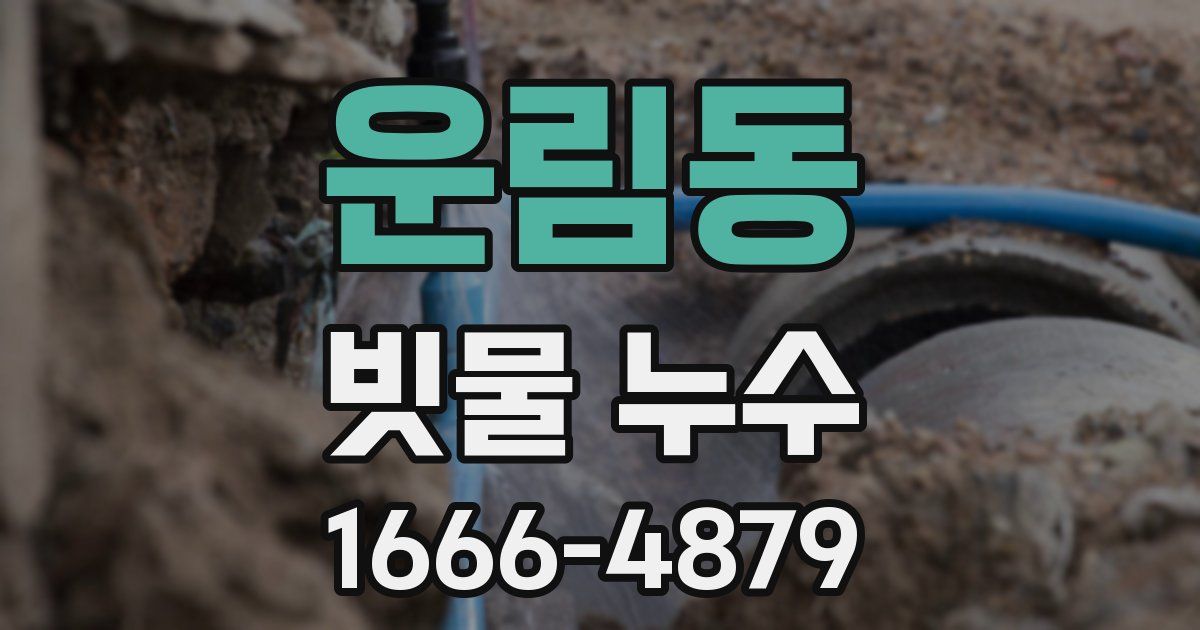 운림동 빗물 누수