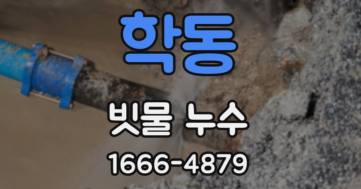 학동 빗물 누수