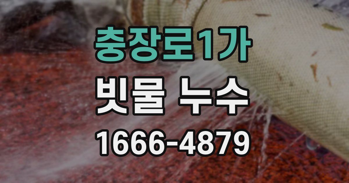 충장로1가 빗물 누수