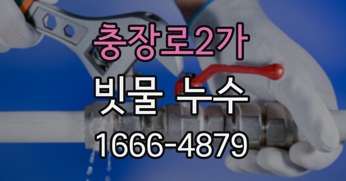 충장로2가 빗물 누수