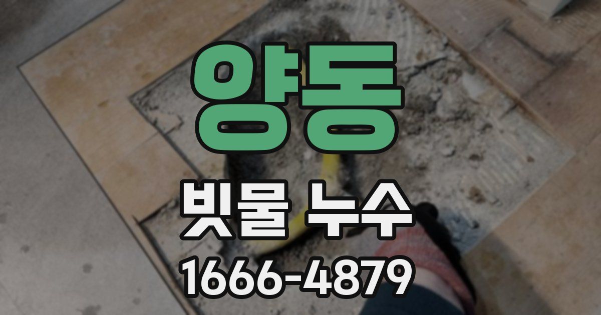 양동 빗물 누수