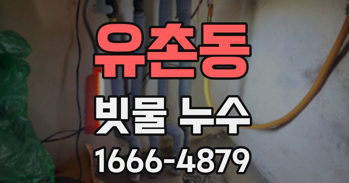 유촌동 빗물 누수
