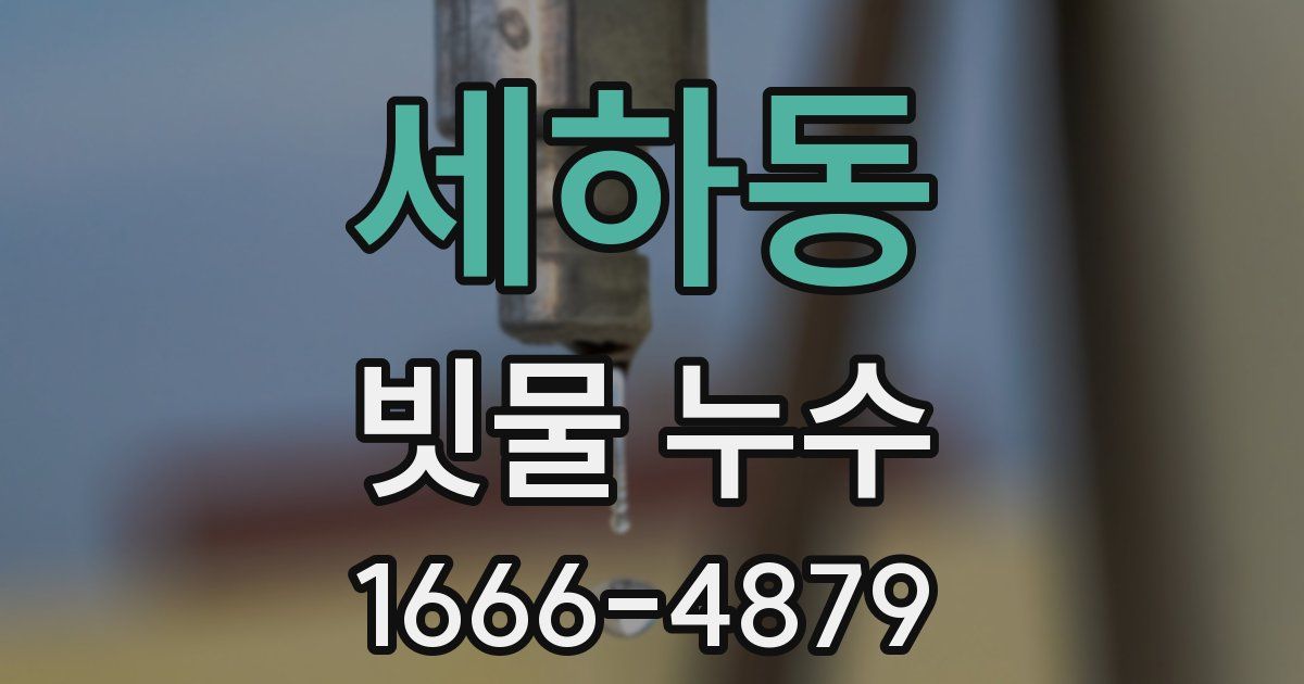세하동 빗물 누수