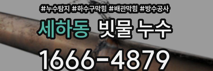 세하동 빗물 누수