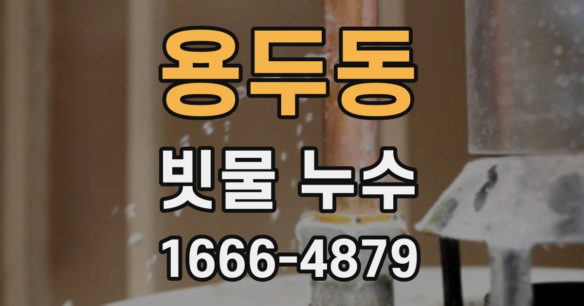용두동 빗물 누수