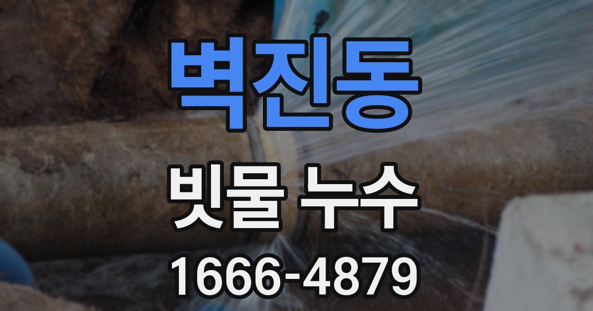 벽진동 빗물 누수