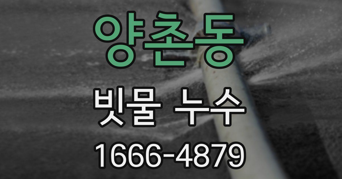 양촌동 빗물 누수