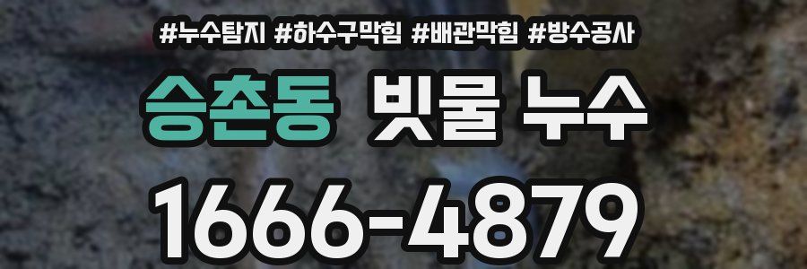 승촌동 빗물 누수
