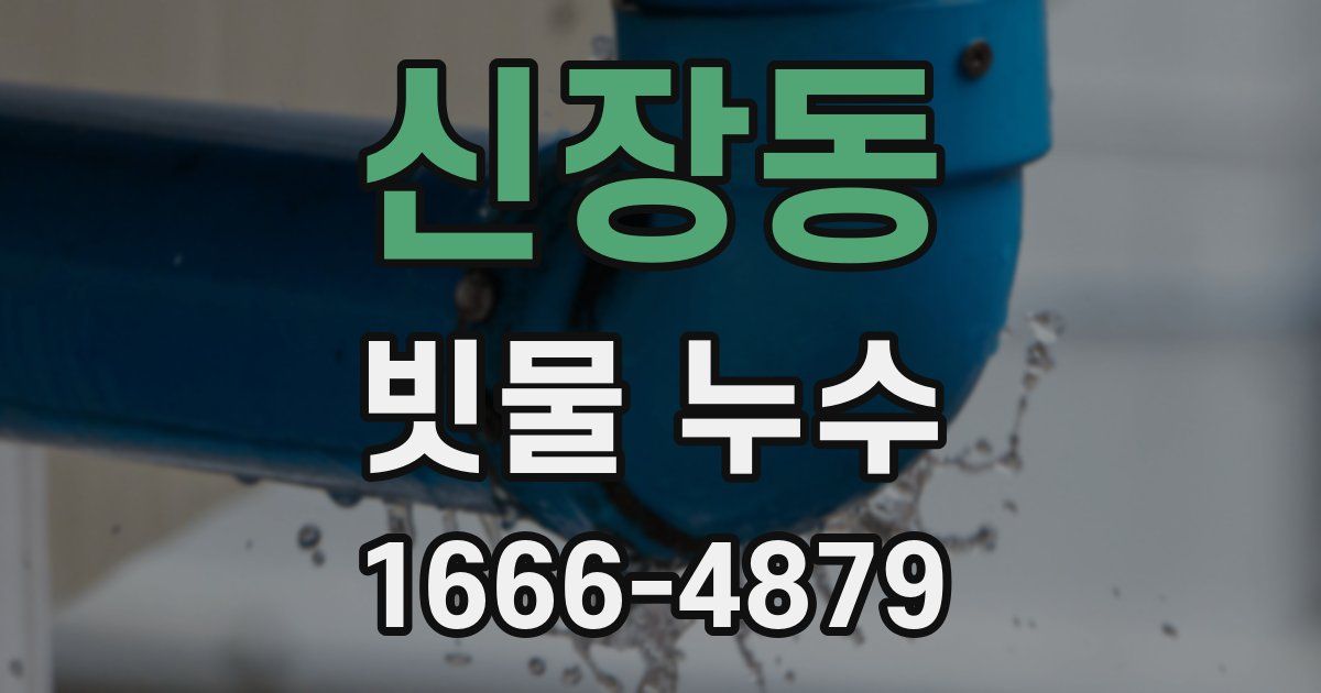 신장동 빗물 누수