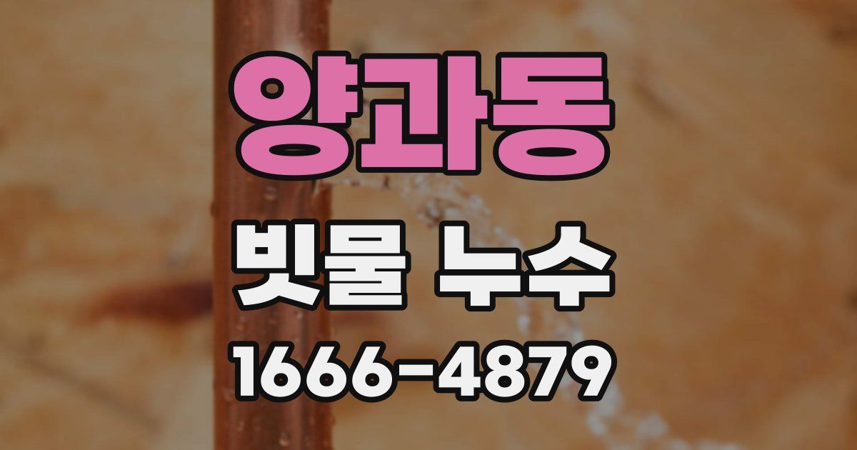 양과동 빗물 누수