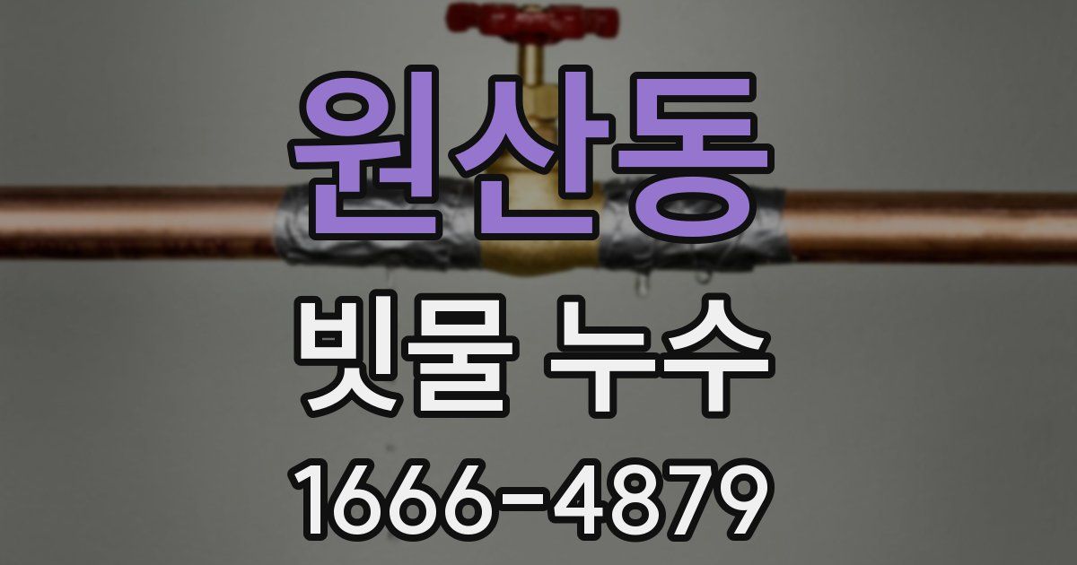 원산동 빗물 누수