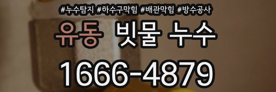 유동 빗물 누수