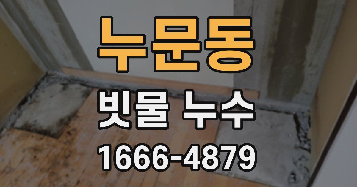 누문동 빗물 누수