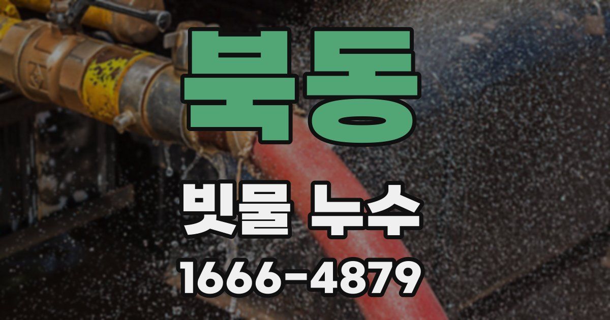 북동 빗물 누수