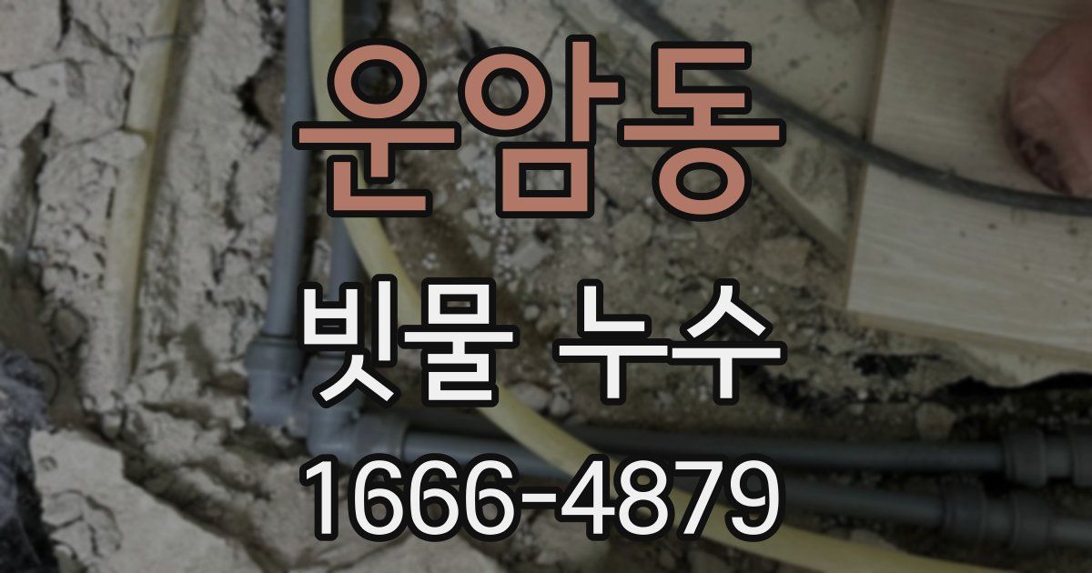 운암동 빗물 누수