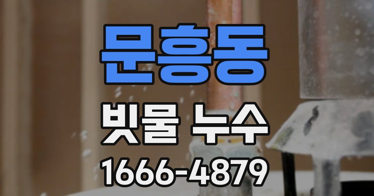 문흥동 빗물 누수