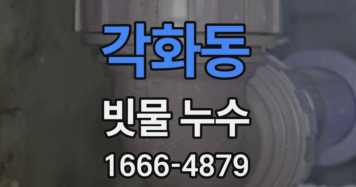 각화동 빗물 누수