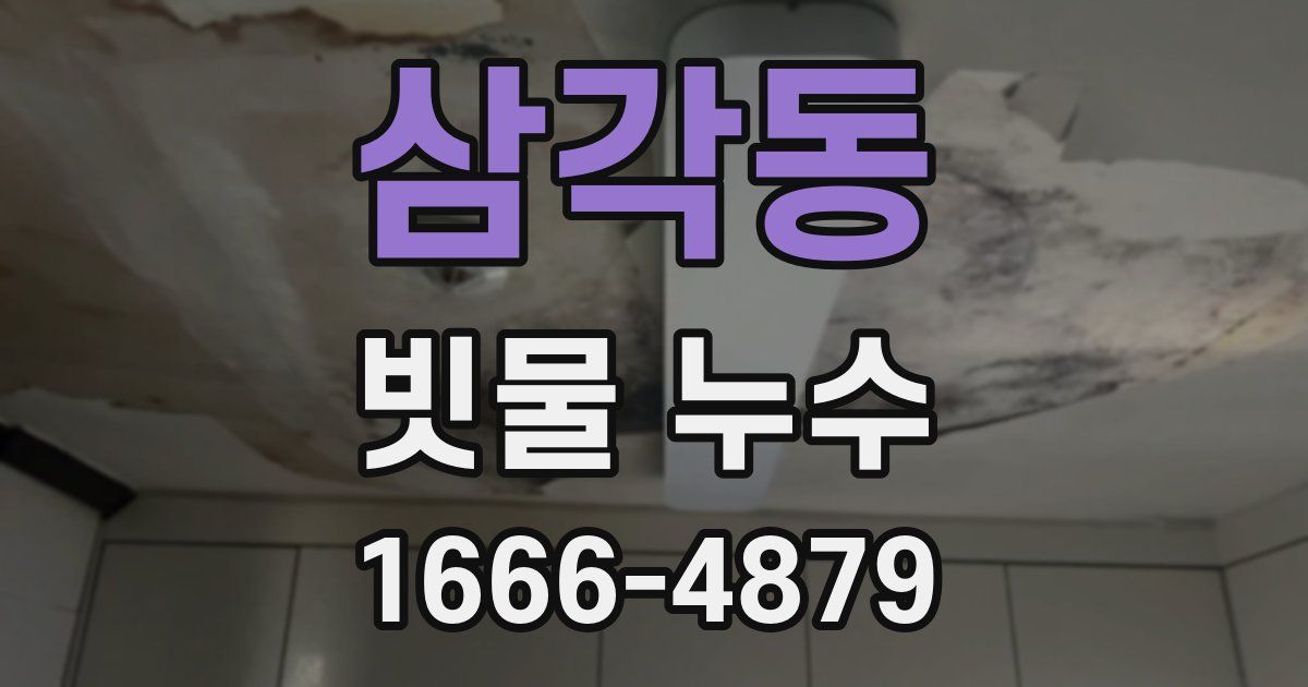 삼각동 빗물 누수