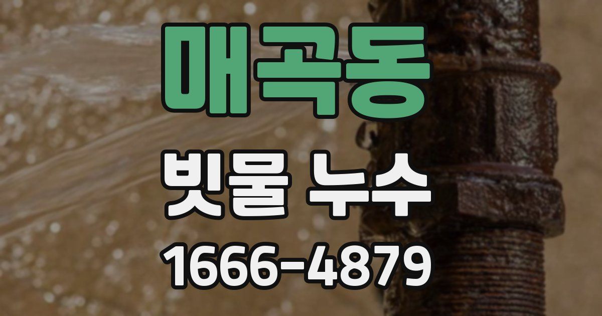 매곡동 빗물 누수