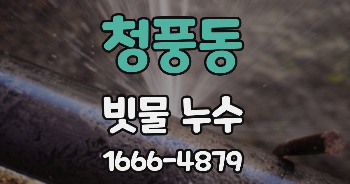 청풍동 빗물 누수