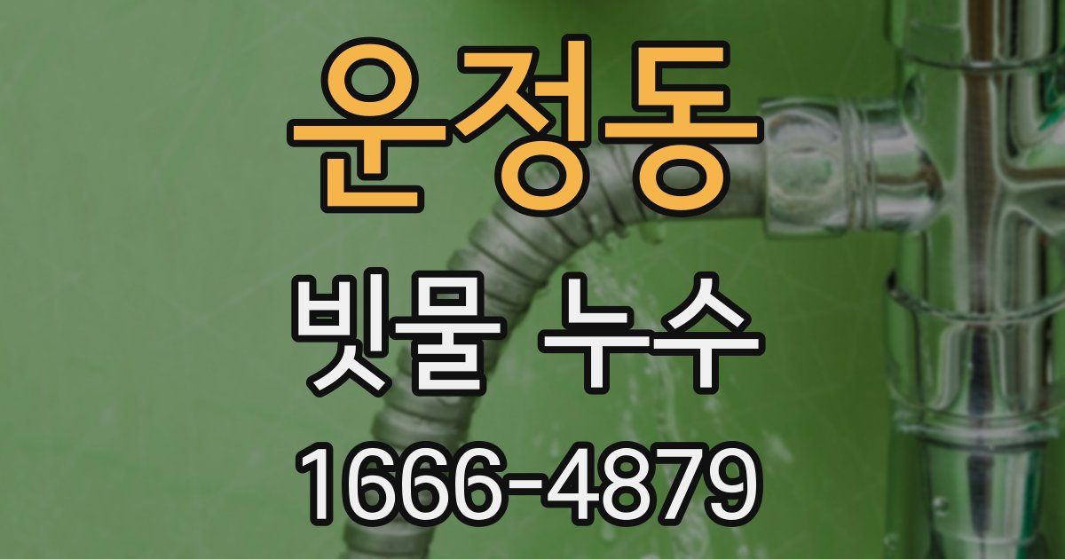 운정동 빗물 누수