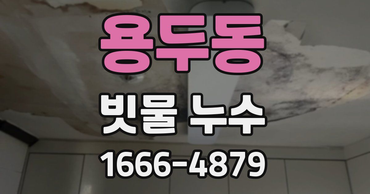 용두동 빗물 누수