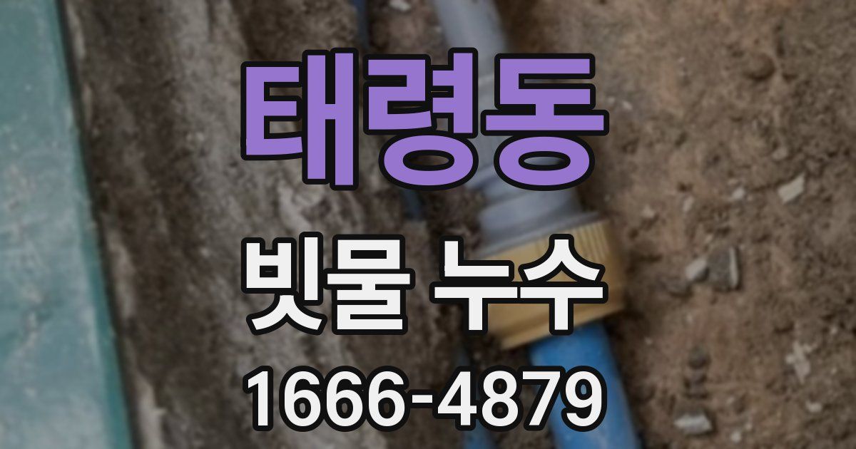태령동 빗물 누수