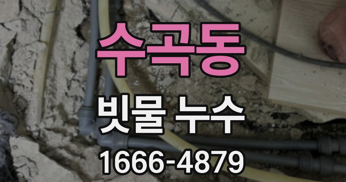 수곡동 빗물 누수