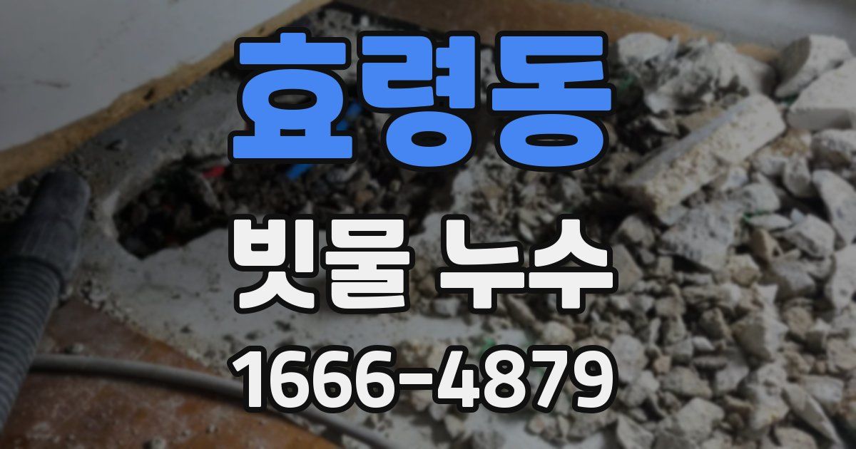 효령동 빗물 누수